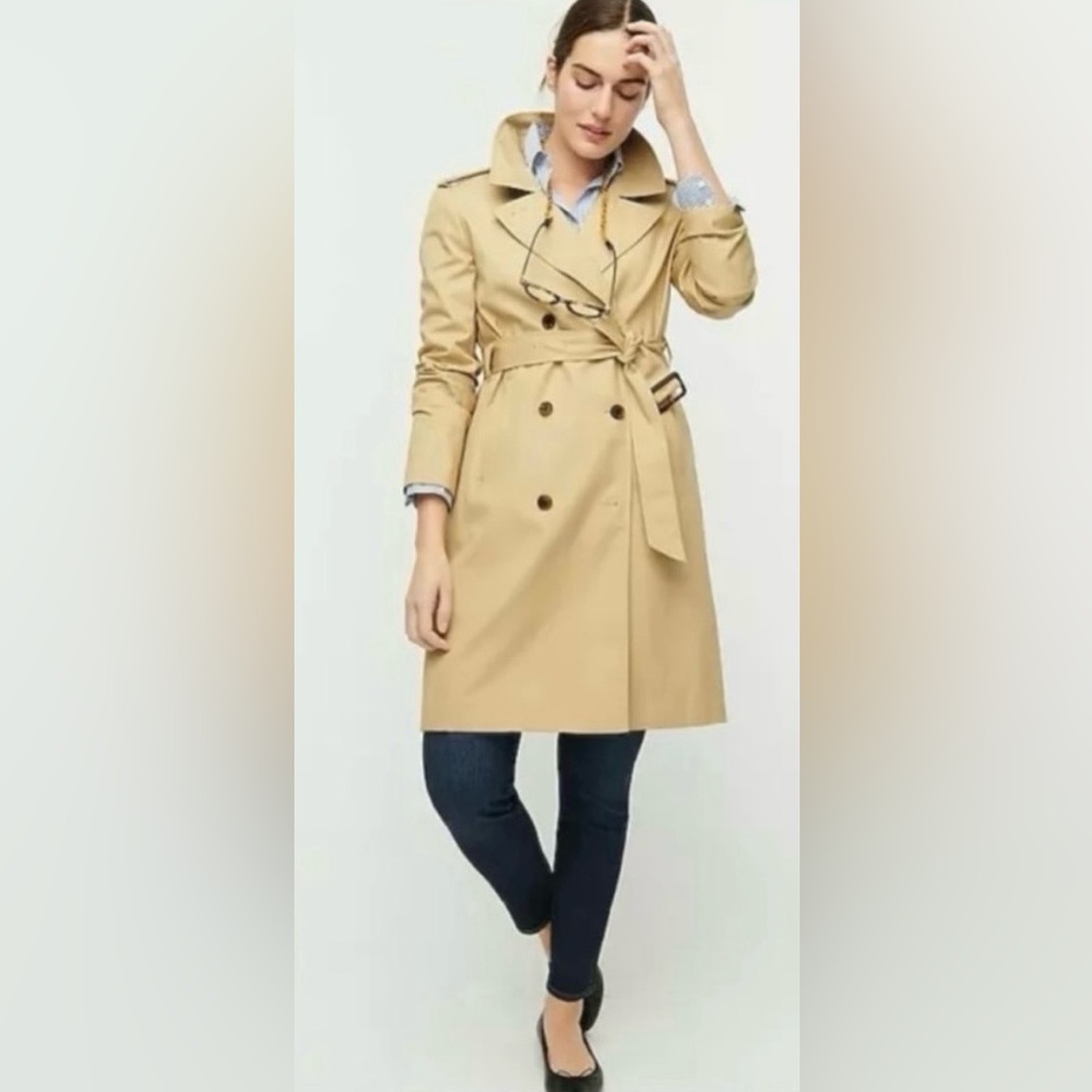 J. Crew Classic Tan Trench Coat